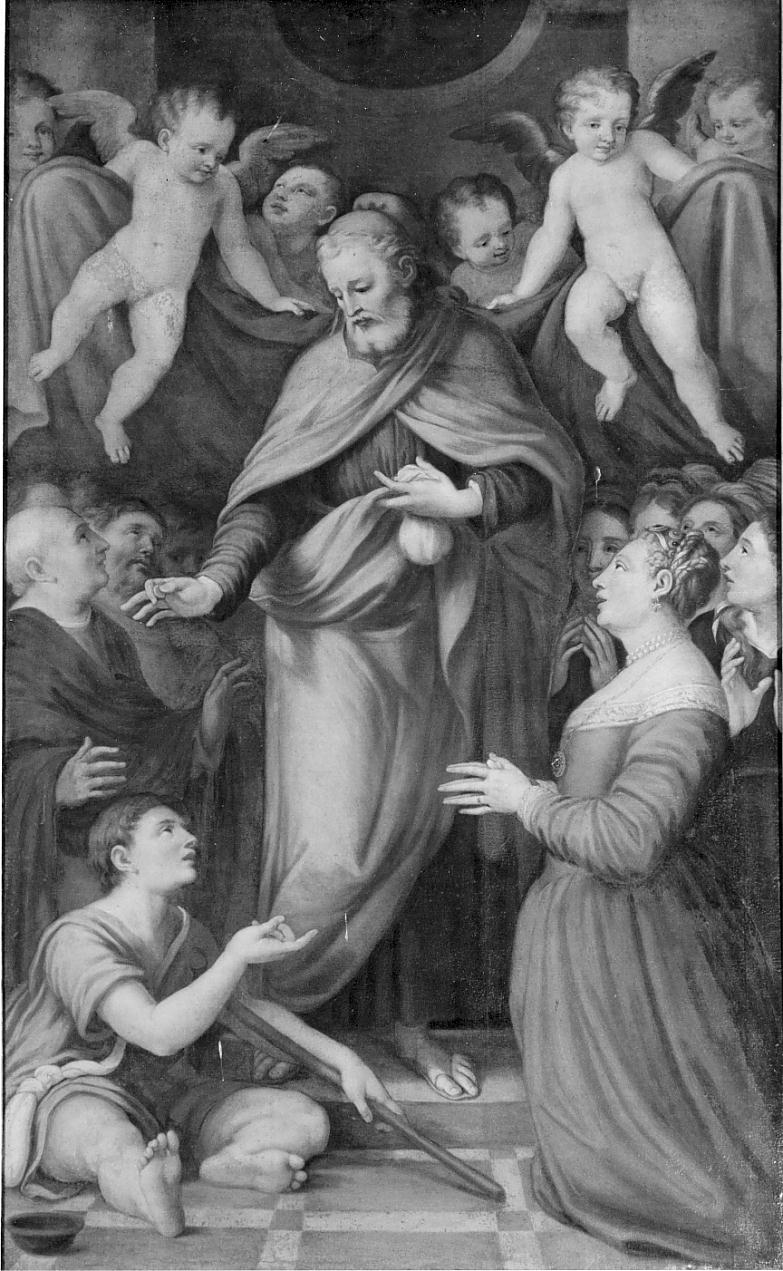 Sant'Omobono / Bianca Maria Visconti (dipinto, elemento d'insieme) di Campi Giulio (sec. XVI)