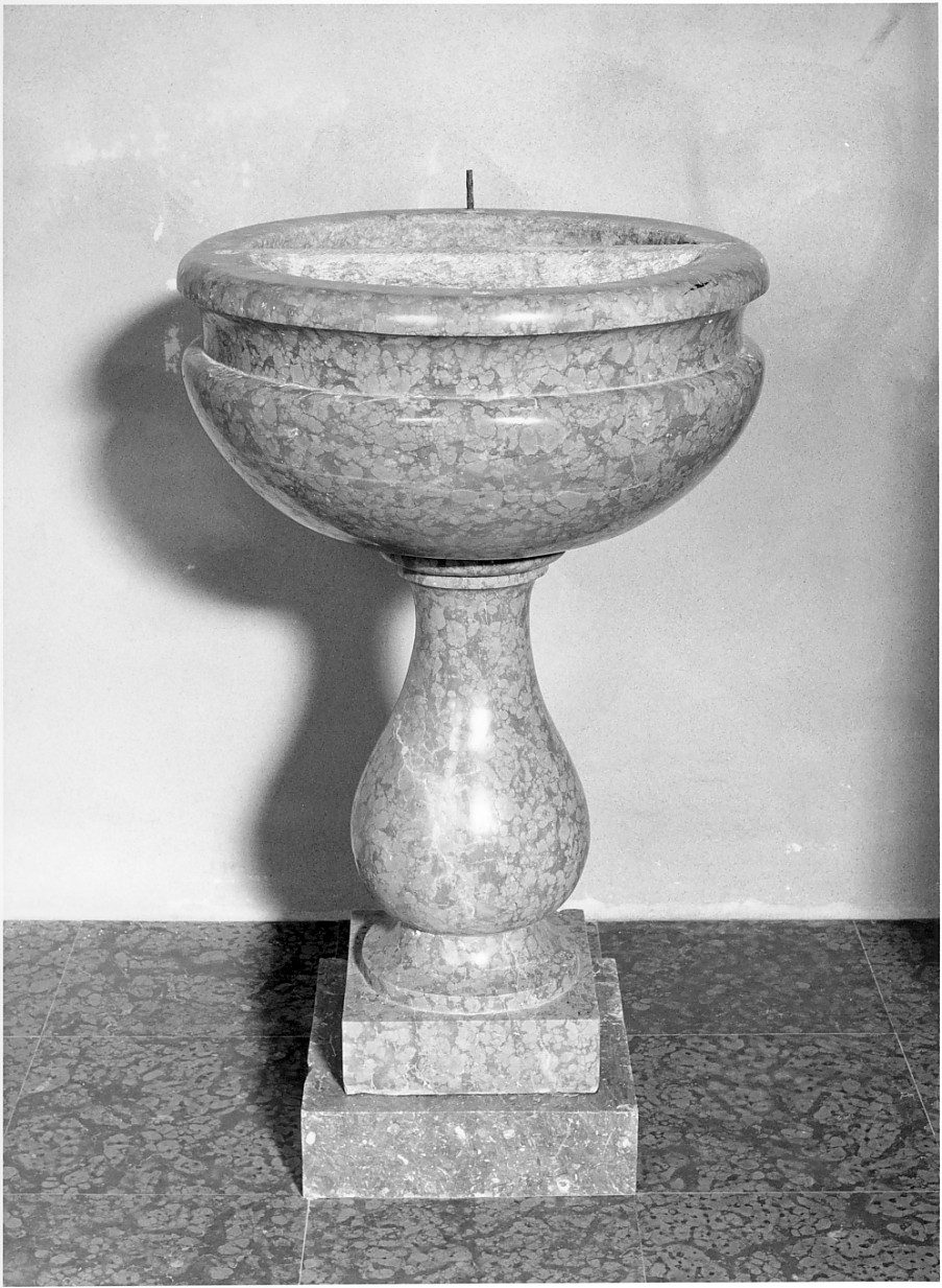 fonte battesimale - a fusto, opera isolata - bottega cremonese (sec. XIX)