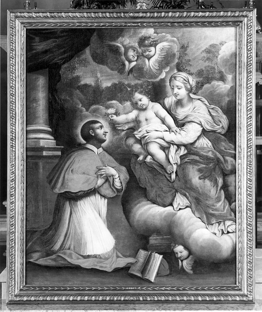 Madonna con Bambino e San Carlo Borromeo (dipinto, opera isolata) - ambito emiliano (sec. XVIII)