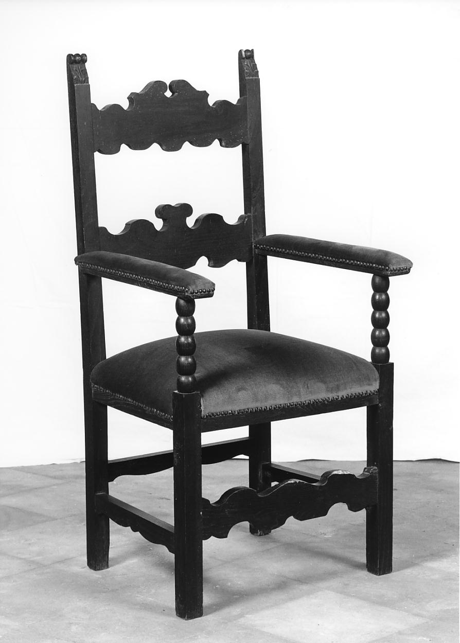 poltrona, serie - produzione lombarda (seconda metà sec. XIX)