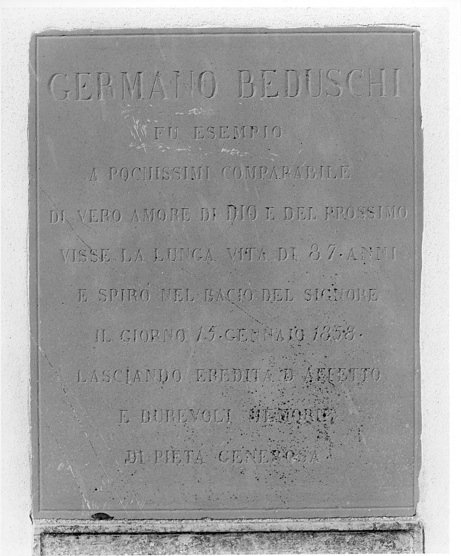 lapide, opera isolata - bottega cremonese (sec. XIX)