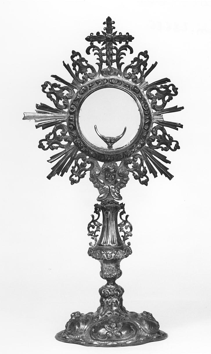 ostensorio - a raggiera, opera isolata - ambito lombardo (seconda metà sec. XIX)