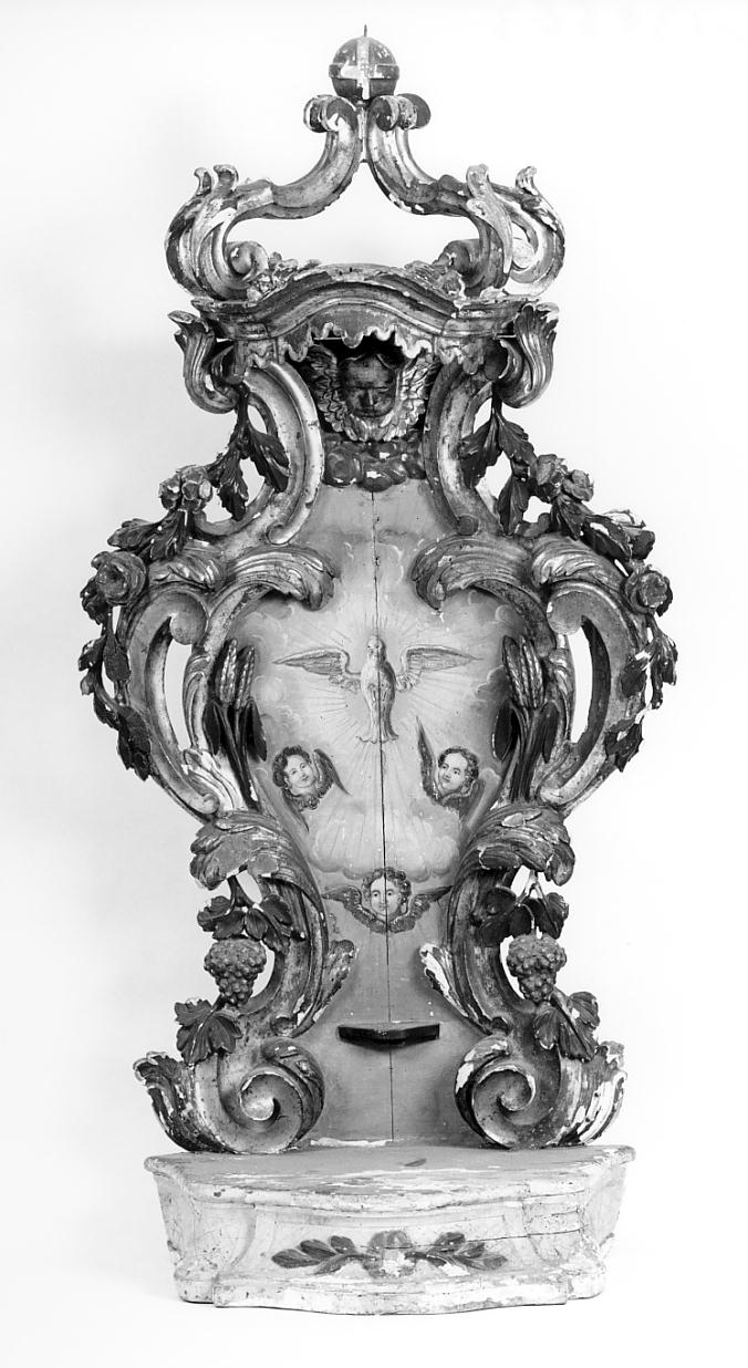 tronetto per esposizione eucaristica, opera isolata - bottega cremonese (prima metà sec. XIX)