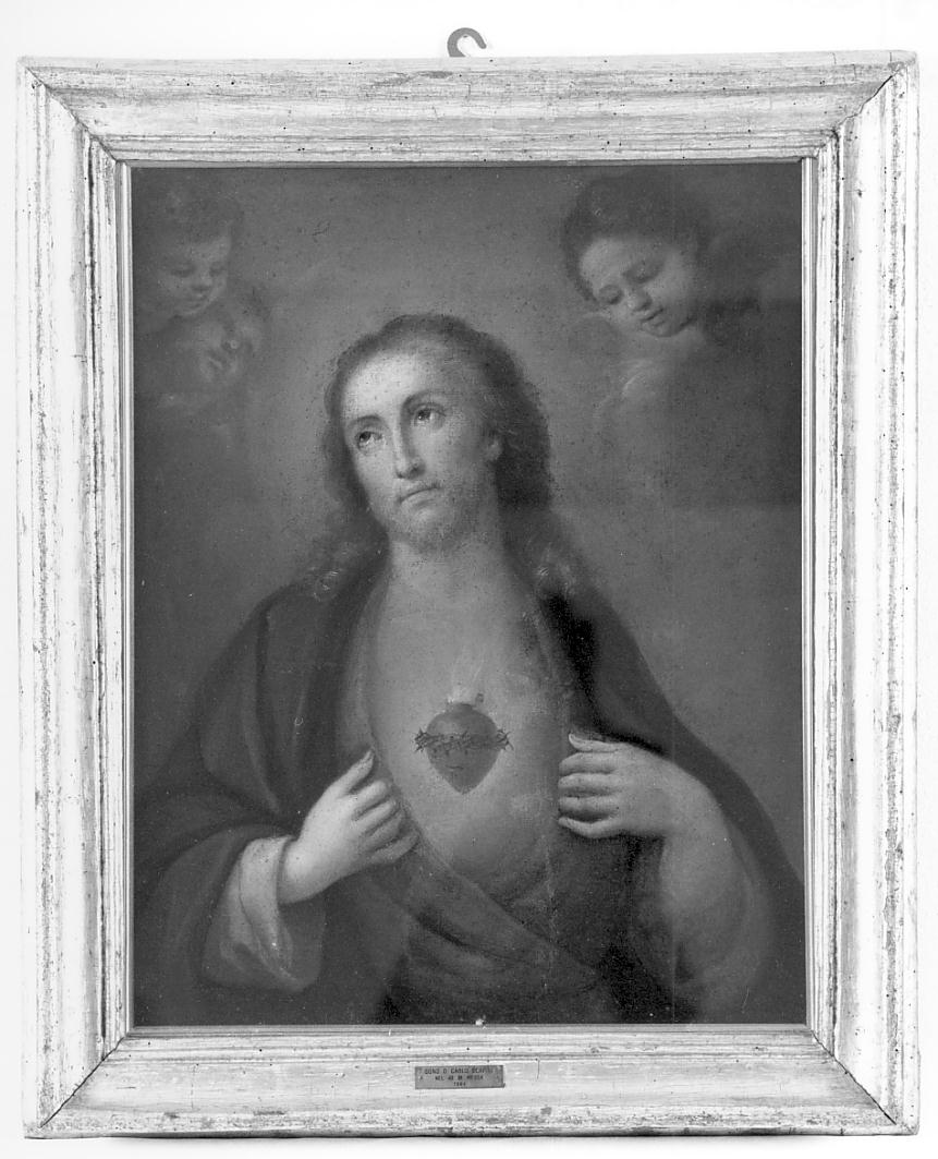 Sacro Cuore di Gesù (dipinto, opera isolata) - ambito lombardo (sec. XIX)