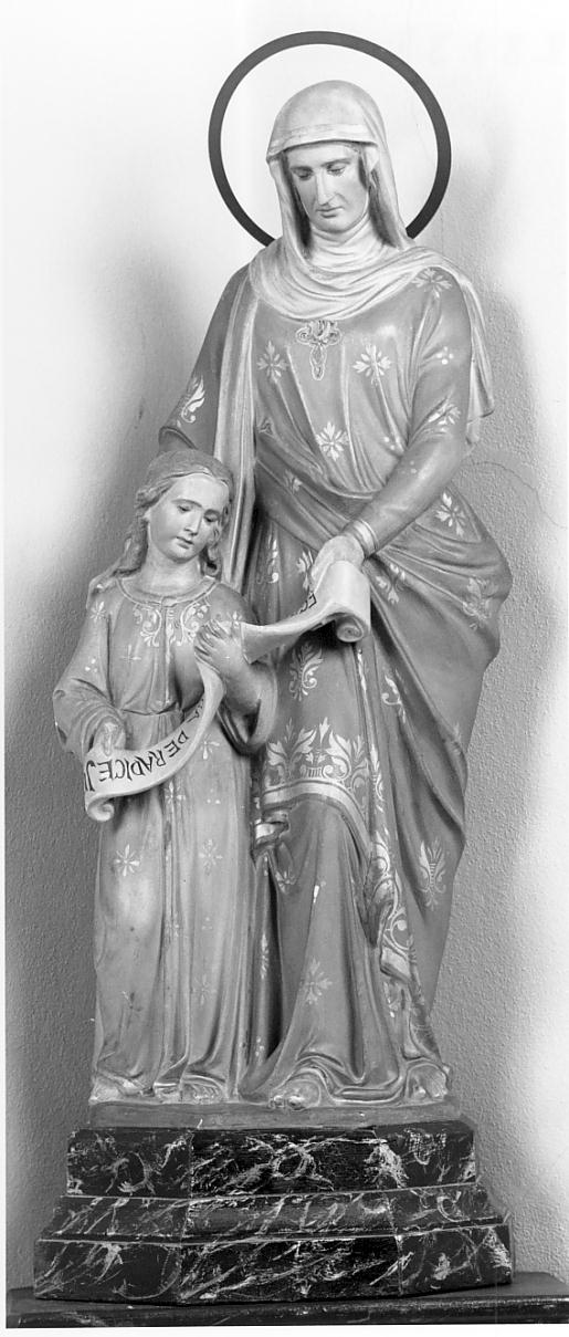 Maria Vergine bambina e Sant'Anna (statua, opera isolata) - produzione lombarda (prima metà sec. XX)