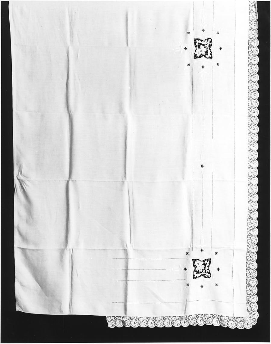 motivi decorativi floreali (tovaglia d'altare, opera isolata) - manifattura cremonese (fine/inizio secc. XIX/ XX)