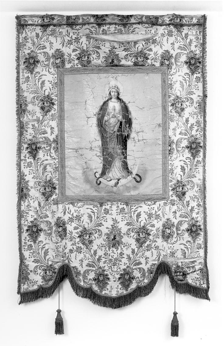 Immacolata Concezione (stendardo processionale, opera isolata) - manifattura cremonese (primo quarto sec. XX)