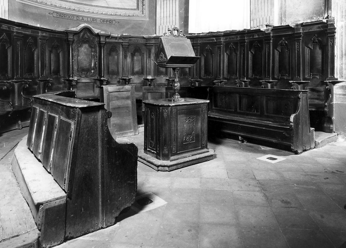 stalli del coro, insieme di Bottisella (sec. XVIII)