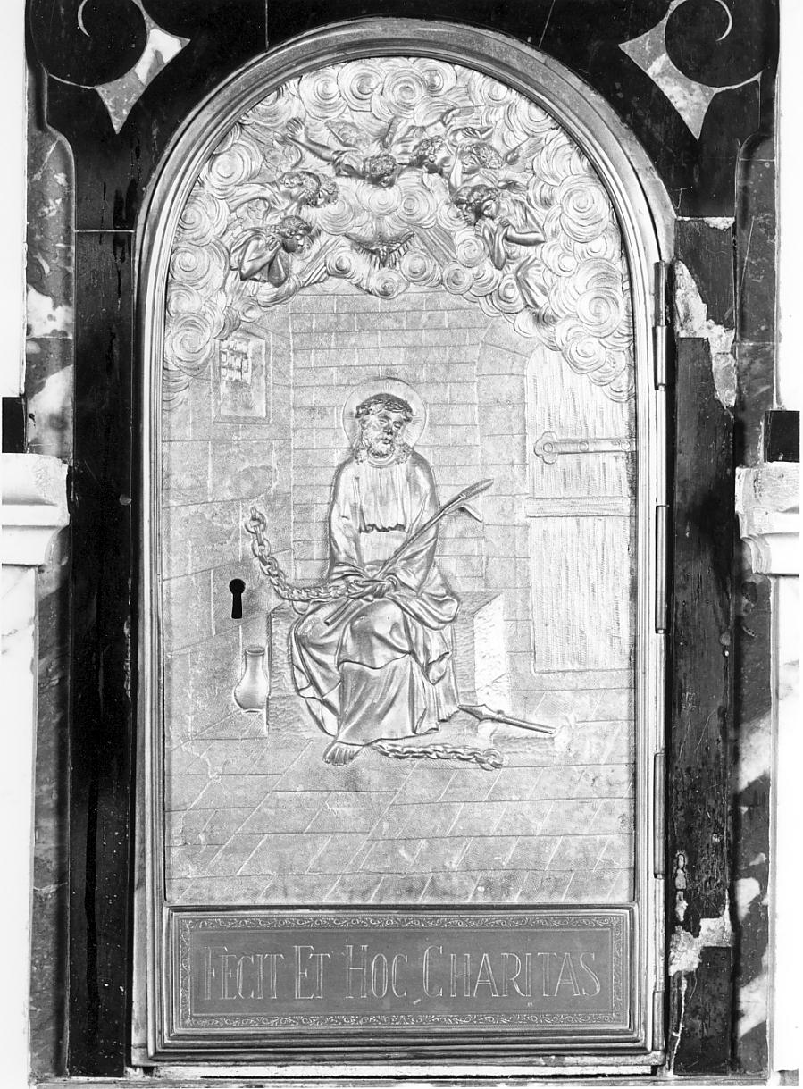Cristo in prigione (sportello di tabernacolo, elemento d'insieme) - ambito cremonese (prima metà sec. XX)