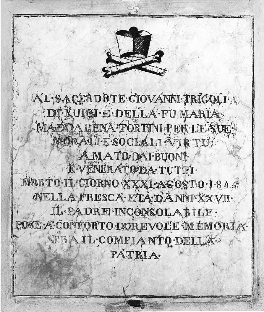 lapide, opera isolata - ambito cremonese (sec. XIX)