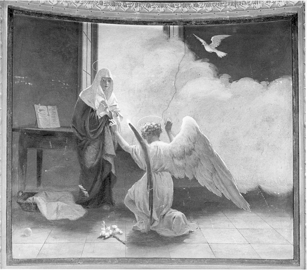 assunzione della Madonna/ annunciazione (decorazione plastico-pittorica, ciclo) di Verzetti Pietro (sec. XX)