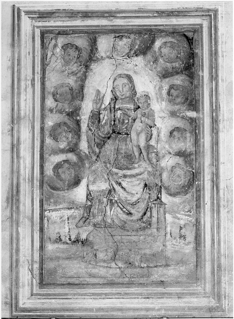 Madonna con Bambino e angeli (dipinto, opera isolata) - ambito cremonese (sec. XVI)