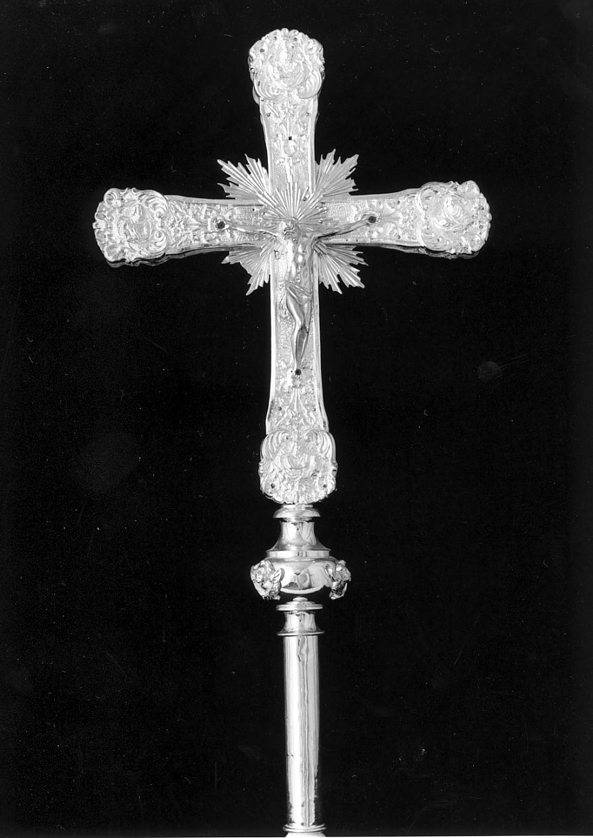 croce processionale, opera isolata - ambito cremonese (sec. XIX)