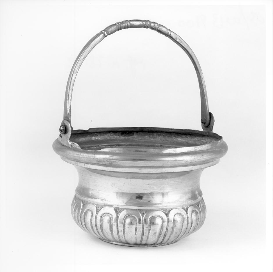 secchiello per l'acqua benedetta, opera isolata - produzione lombarda (seconda metà sec. XIX)