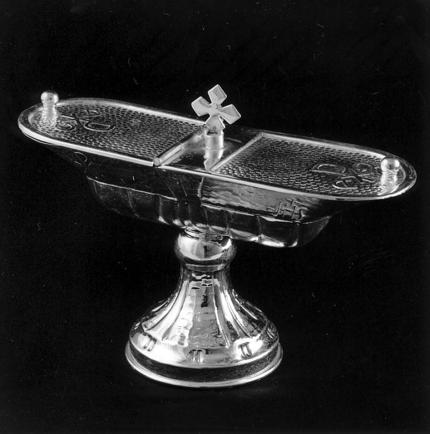 navicella portaincenso, opera isolata - produzione lombarda (prima metà sec. XX)