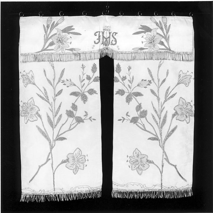 motivi decorativi geometrici e vegetali (conopeo di tabernacolo, opera isolata) - manifattura cremonese (primo quarto sec. XX)