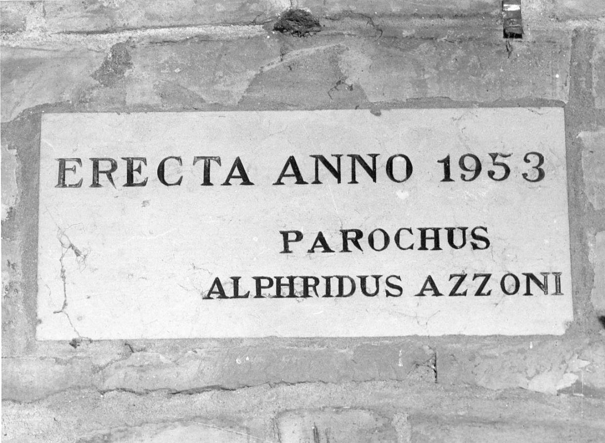 lapide documentaria - ambito mantovano (sec. XX)