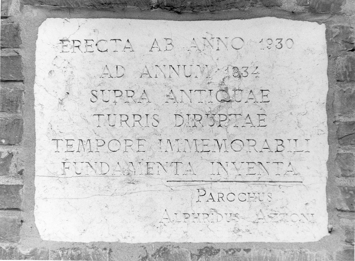lapide commemorativa - ambito mantovano (sec. XX)