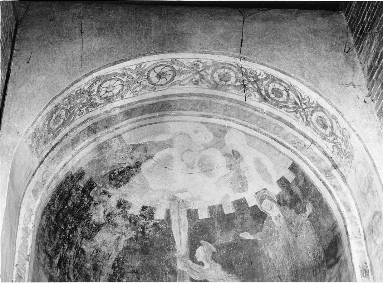 Motivo decorativo con margherita gonzanesca (dipinto) - ambito lombardo (seconda metà sec. XV)