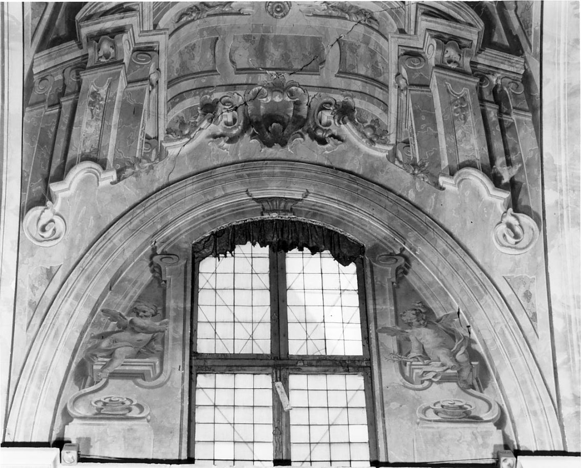 finte architetture/Angeli (dipinto, elemento d'insieme) di Cattaneo Santo detto Santino (seconda metà sec. XVIII)
