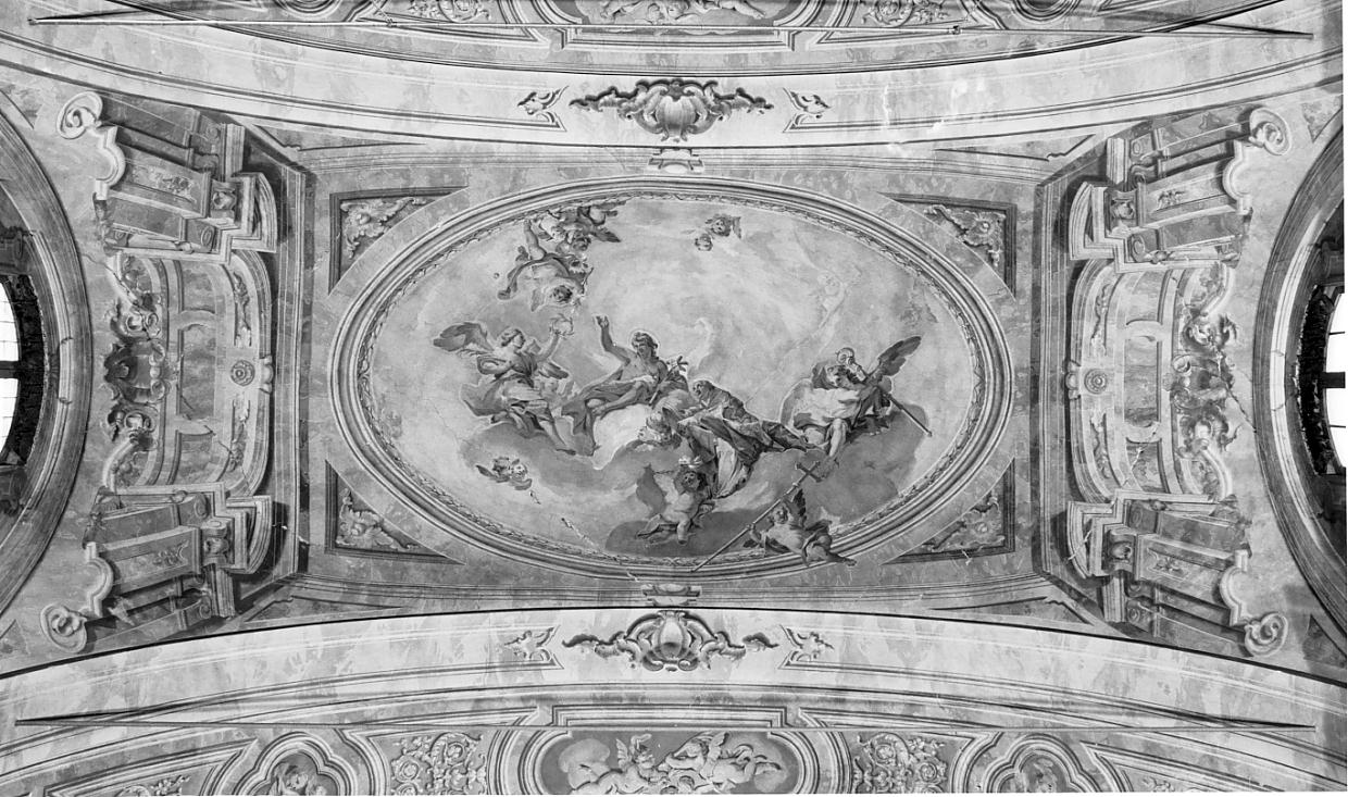 Gloria di S. Paterio (dipinto, elemento d'insieme) di Cattaneo Santo detto Santino, Ferrari Pietro Melchiorre, Grassi Antonio (seconda metà sec. XVIII)
