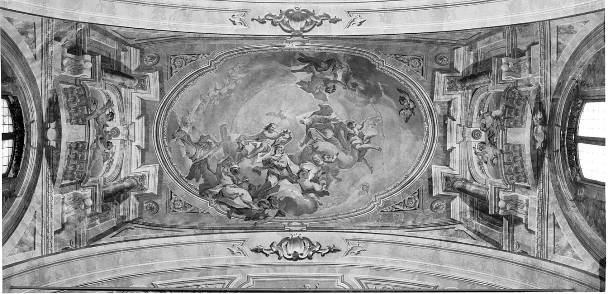 Apoteosi della Beata Vergine (dipinto, elemento d'insieme) di Cattaneo Santo detto Santino, Ferrari Pietro Melchiorre, Grassi Antonio (seconda metà sec. XVIII)