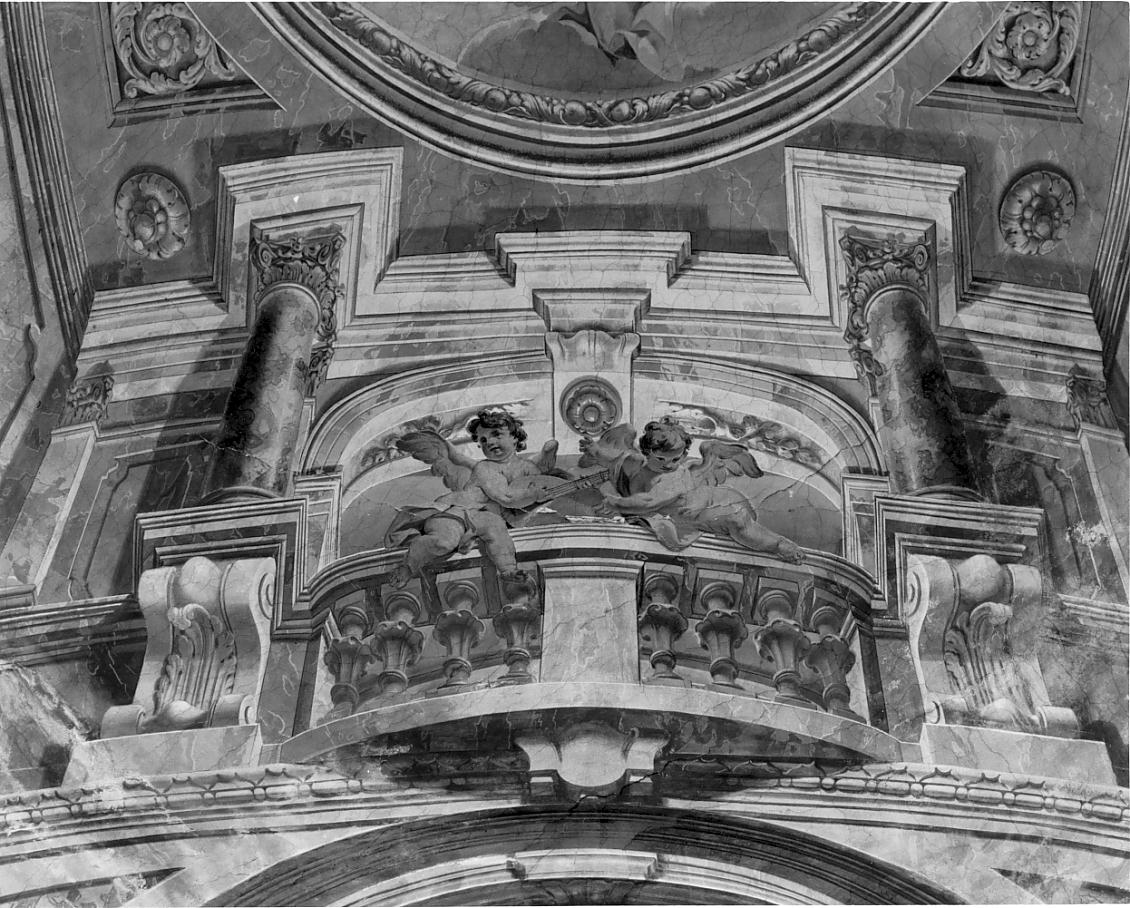 finte architetture/putti (dipinto, elemento d'insieme) di Ferrari Pietro Melchiorre, Grassi Antonio (ultimo quarto sec. XVIII)