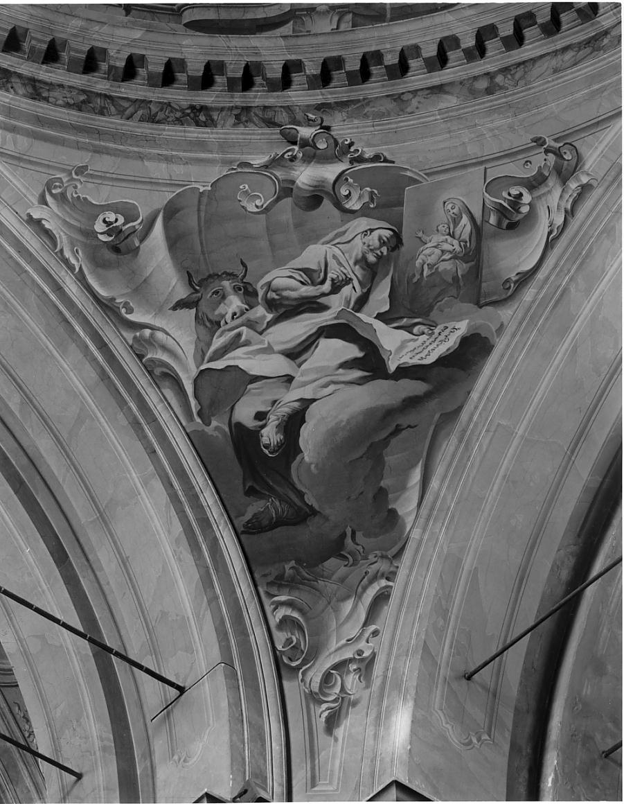 San Luca Evangelista (dipinto, elemento d'insieme) di Carloni Carlo Innocenzo, Mazza Antonio (seconda metà sec. XVIII)
