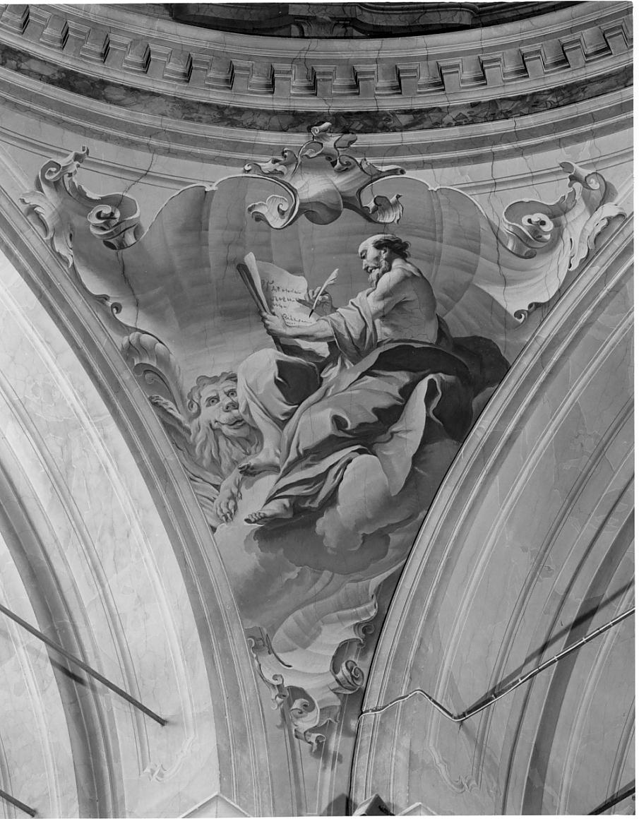 San Marco Evangelista (dipinto, elemento d'insieme) di Carloni Carlo Innocenzo, Mazza Antonio (seconda metà sec. XVIII)