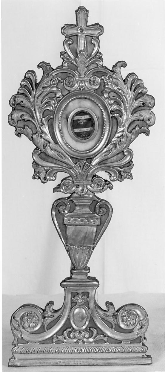 reliquiario - a ostensorio, serie - ambito bresciano (sec. XVIII)