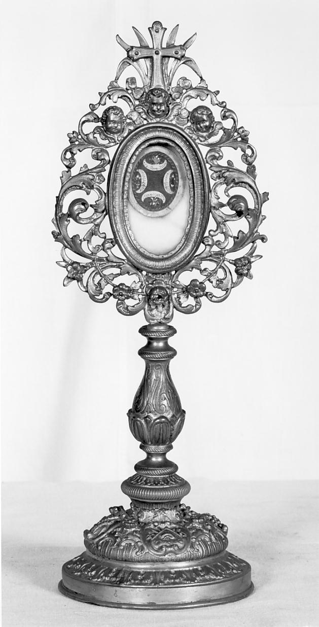 reliquiario - a ostensorio, opera isolata - ambito bresciano (sec. XVIII)