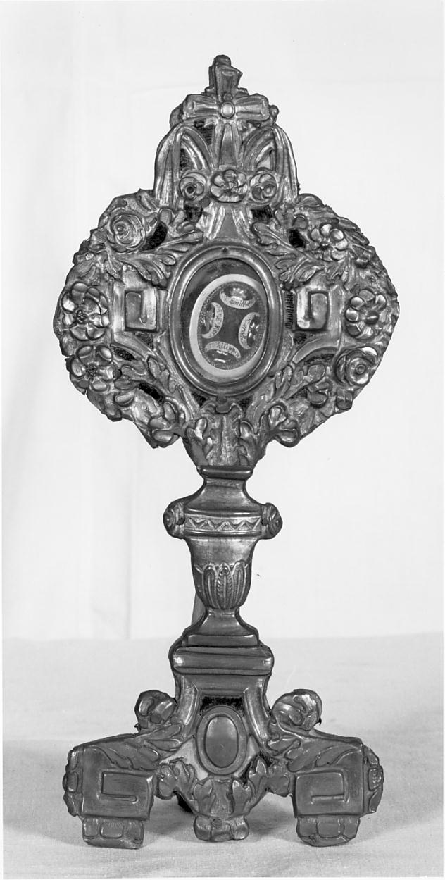 reliquiario - a ostensorio, opera isolata - ambito bresciano (sec. XVIII)