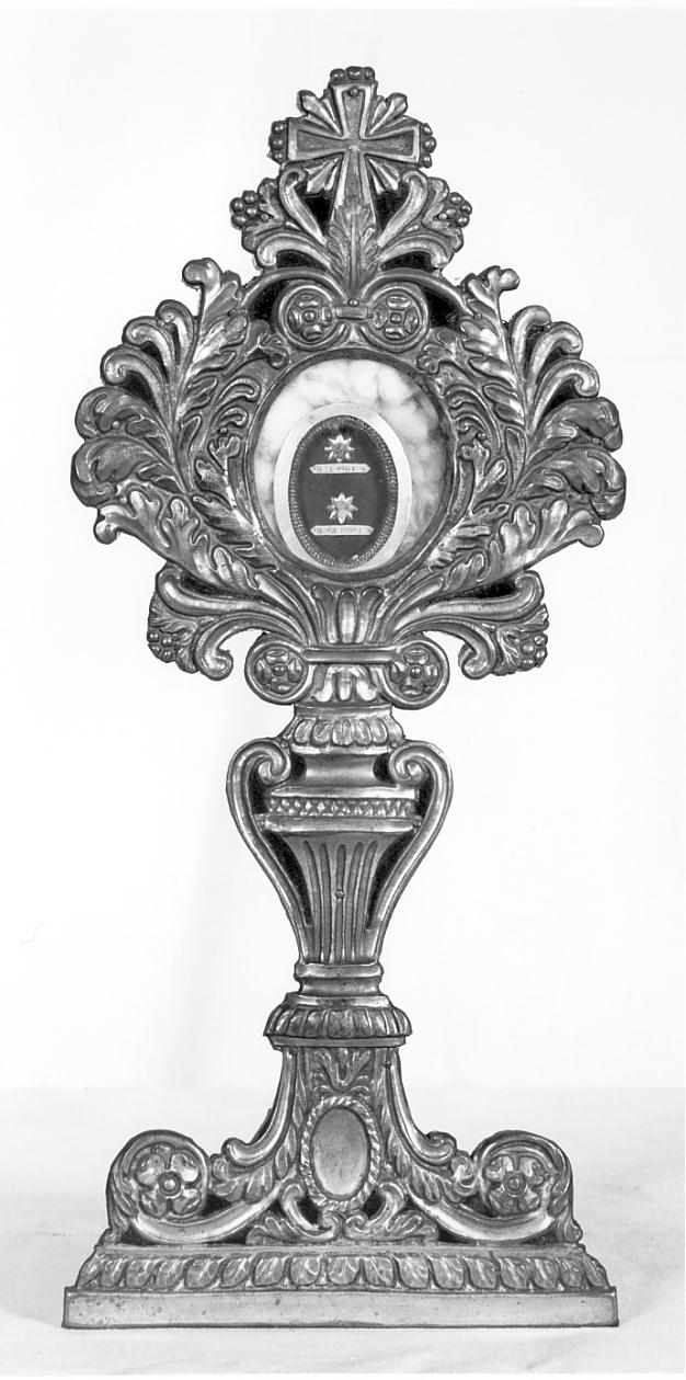 reliquiario - a ostensorio, opera isolata - ambito bresciano (sec. XVIII)