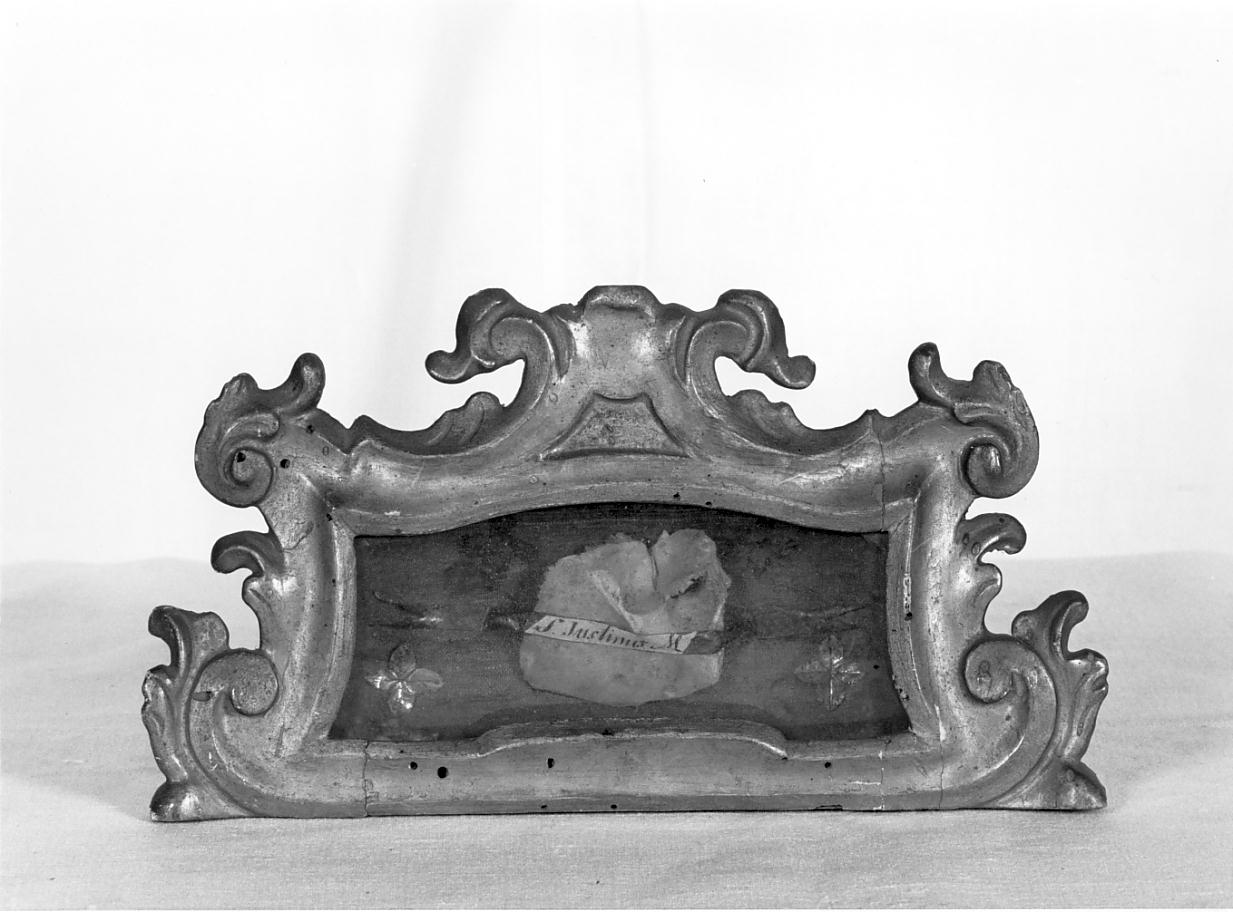 reliquiario a teca, serie - ambito bresciano (sec. XVIII)