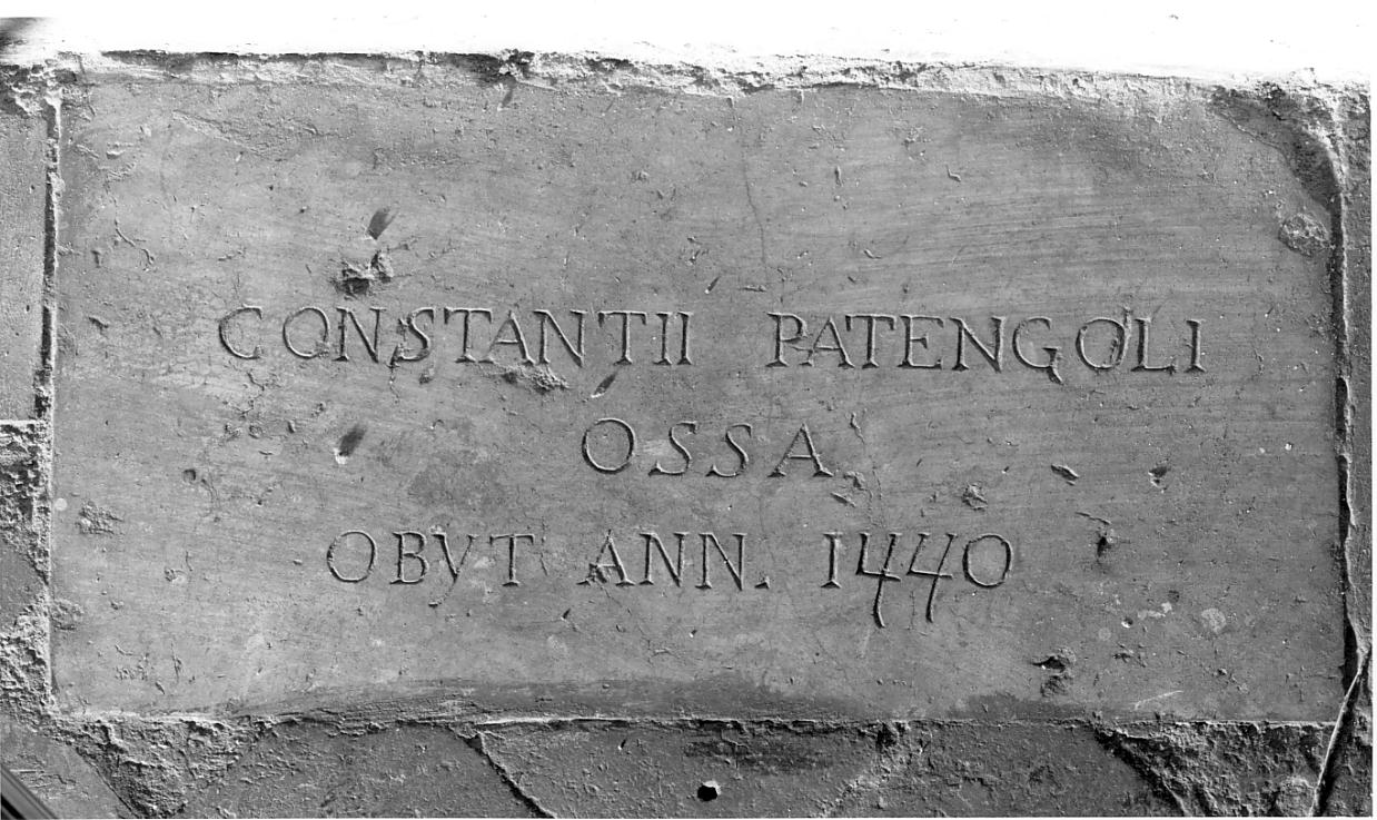 lapide, opera isolata - ambito bresciano (sec. XV)