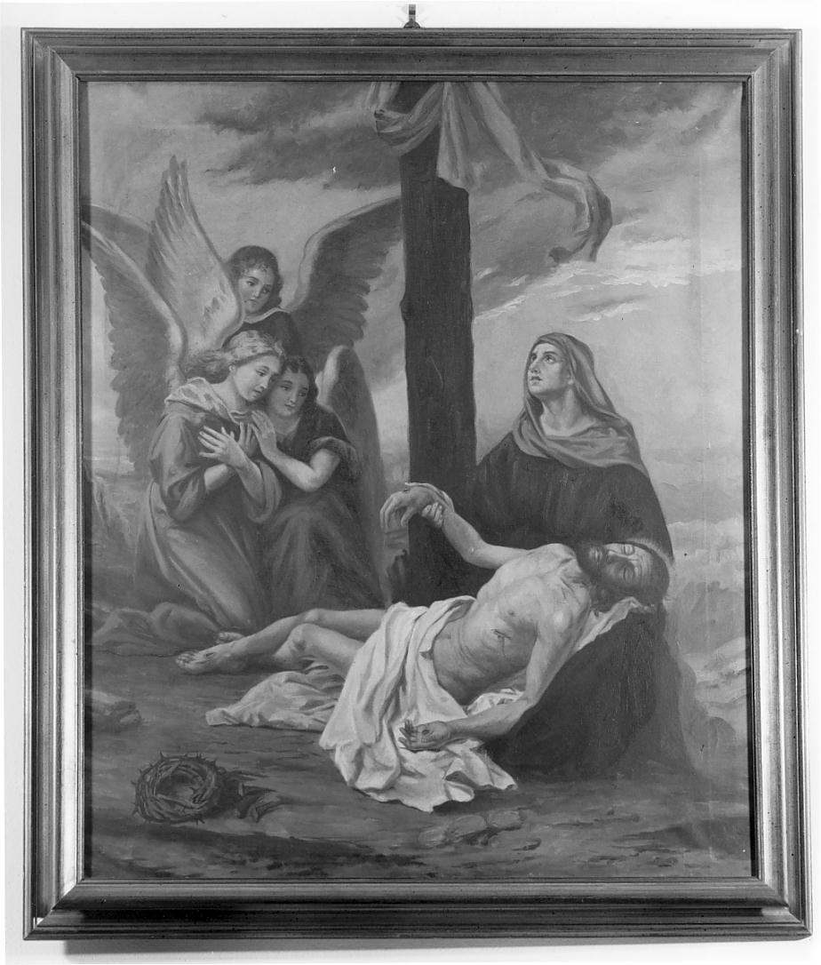 Compianto ai piedi della Croce (dipinto, opera isolata) - ambito bresciano (seconda metà sec. XIX)