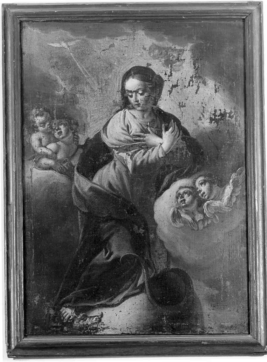 Madonna che sconfigge Satana (dipinto, opera isolata) - ambito bresciano (sec. XVIII)