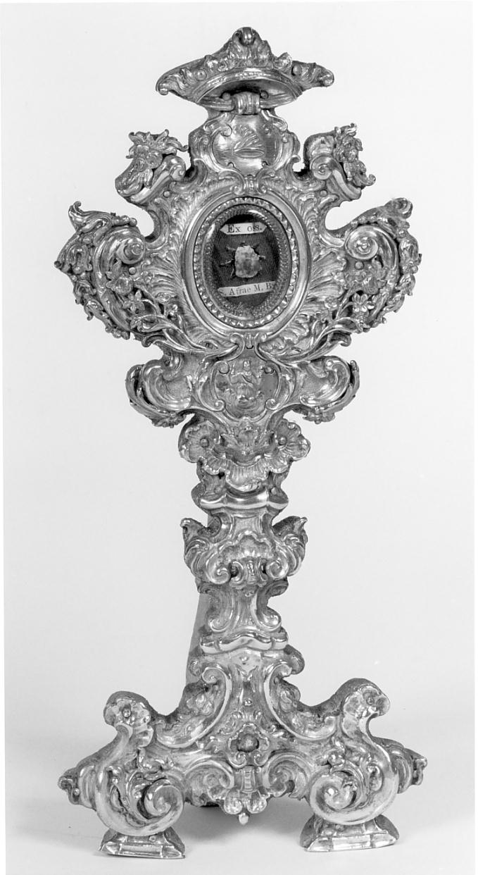 reliquiario - a ostensorio, opera isolata - ambito bresciano (sec. XVIII)