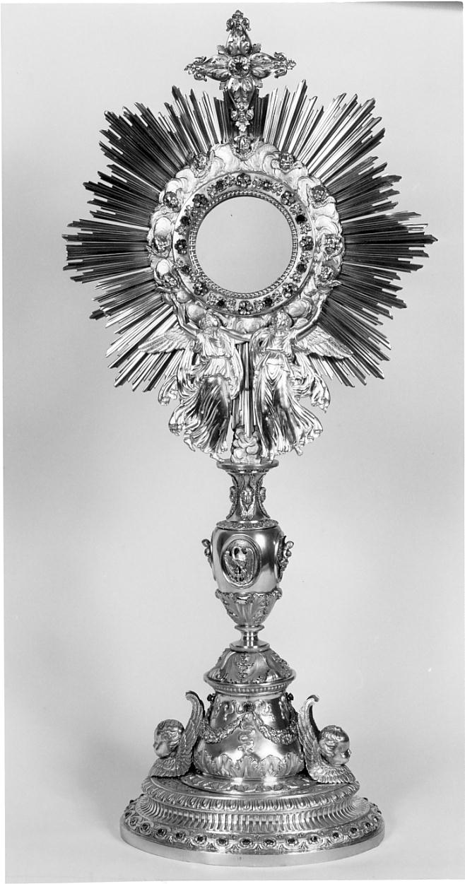 ostensorio - a raggiera, opera isolata - ambito bresciano (prima metà sec. XIX)