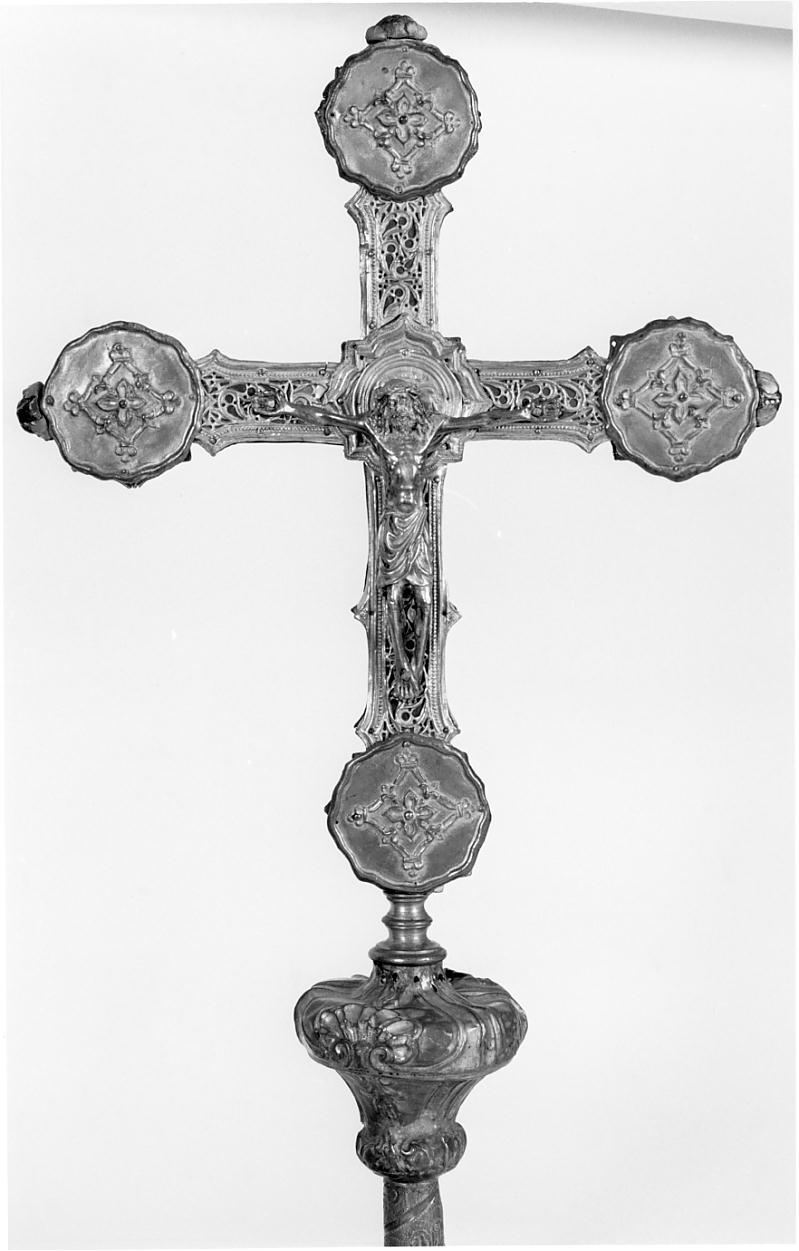 croce processionale, opera isolata - ambito bresciano (sec. XVIII)