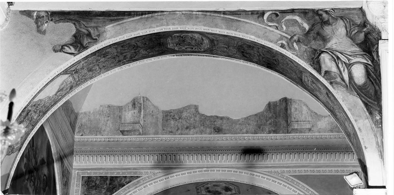 Profeta e Sibilla (decorazione pittorica, elemento d'insieme) di Rossi Gerolamo, Bagnatori Pietro Maria detto Bagnadore (sec. XVI)