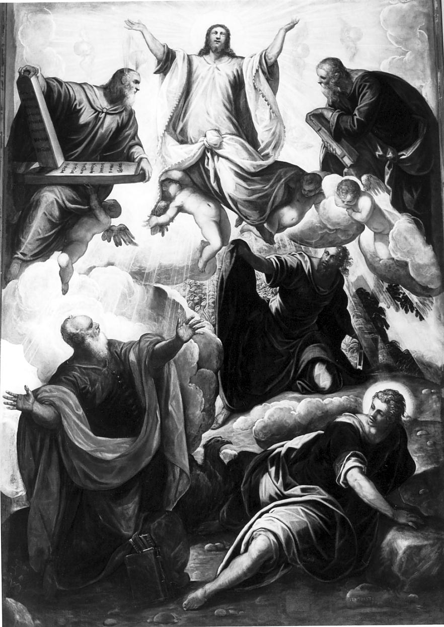 Trasfigurazione (dipinto, opera isolata) di Robusti Jacopo detto Tintoretto (sec. XVI)