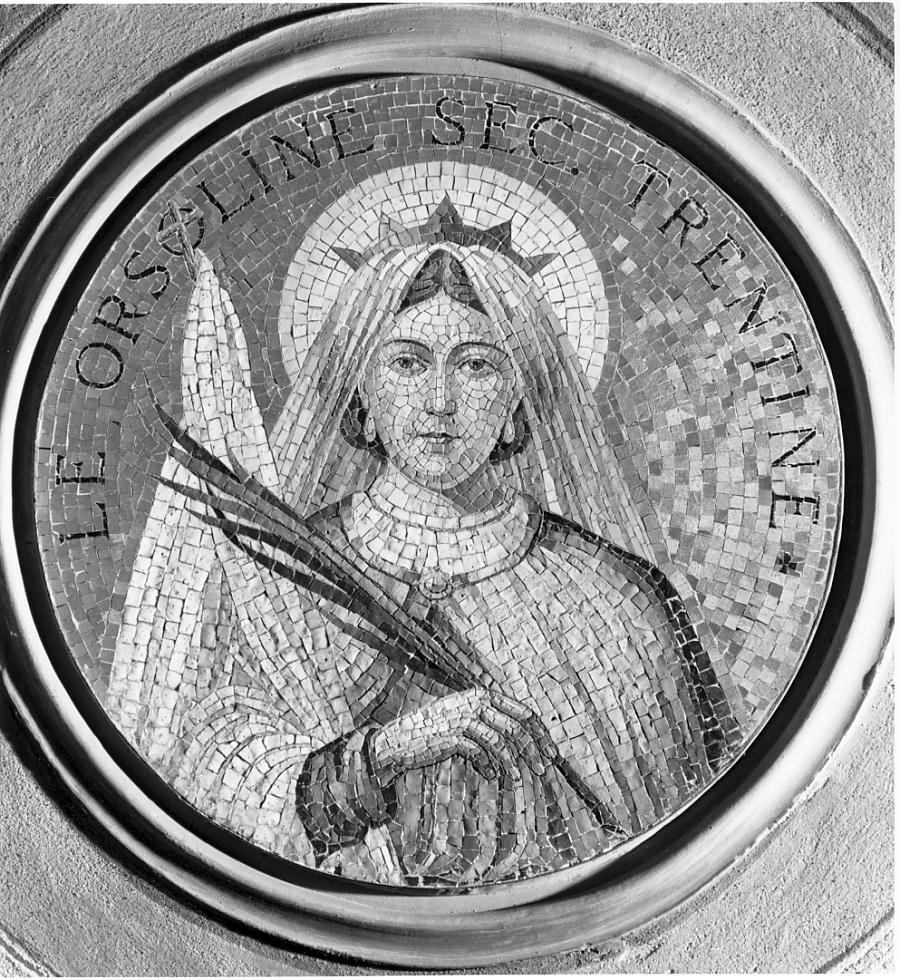 Sant'Orsola (decorazione musiva, elemento d'insieme) - ambito bresciano (sec. XX)