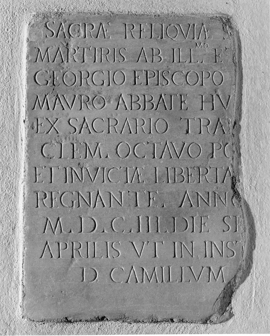 lastra, frammento - ambito bresciano (sec. XVII)