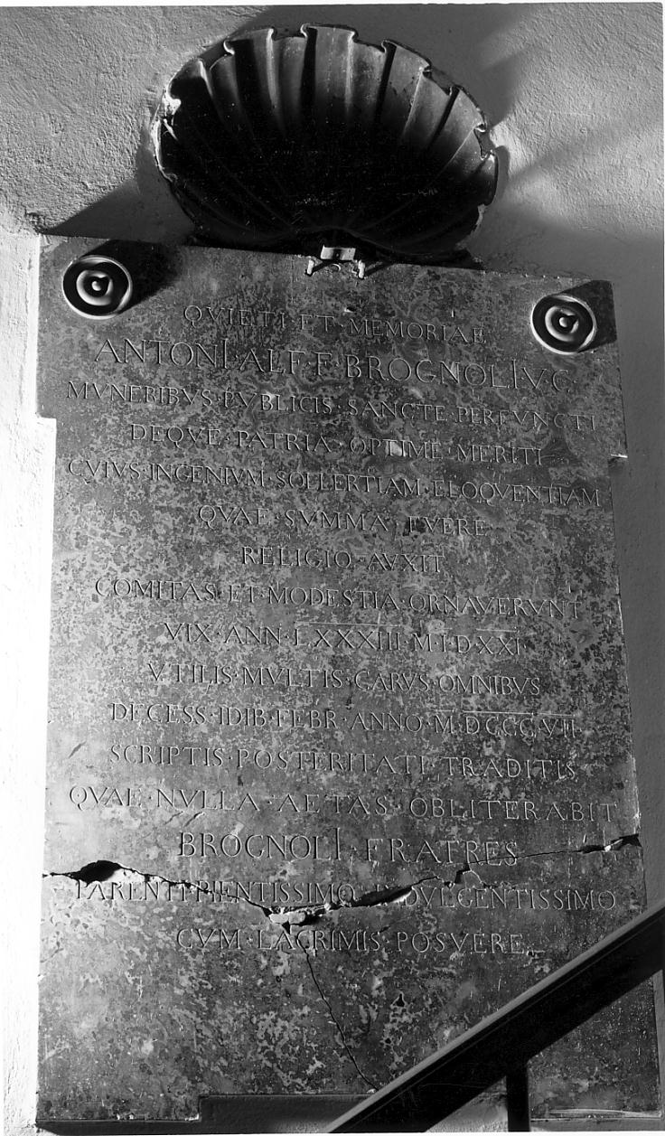 lastra, opera isolata - ambito bresciano (sec. XIX)