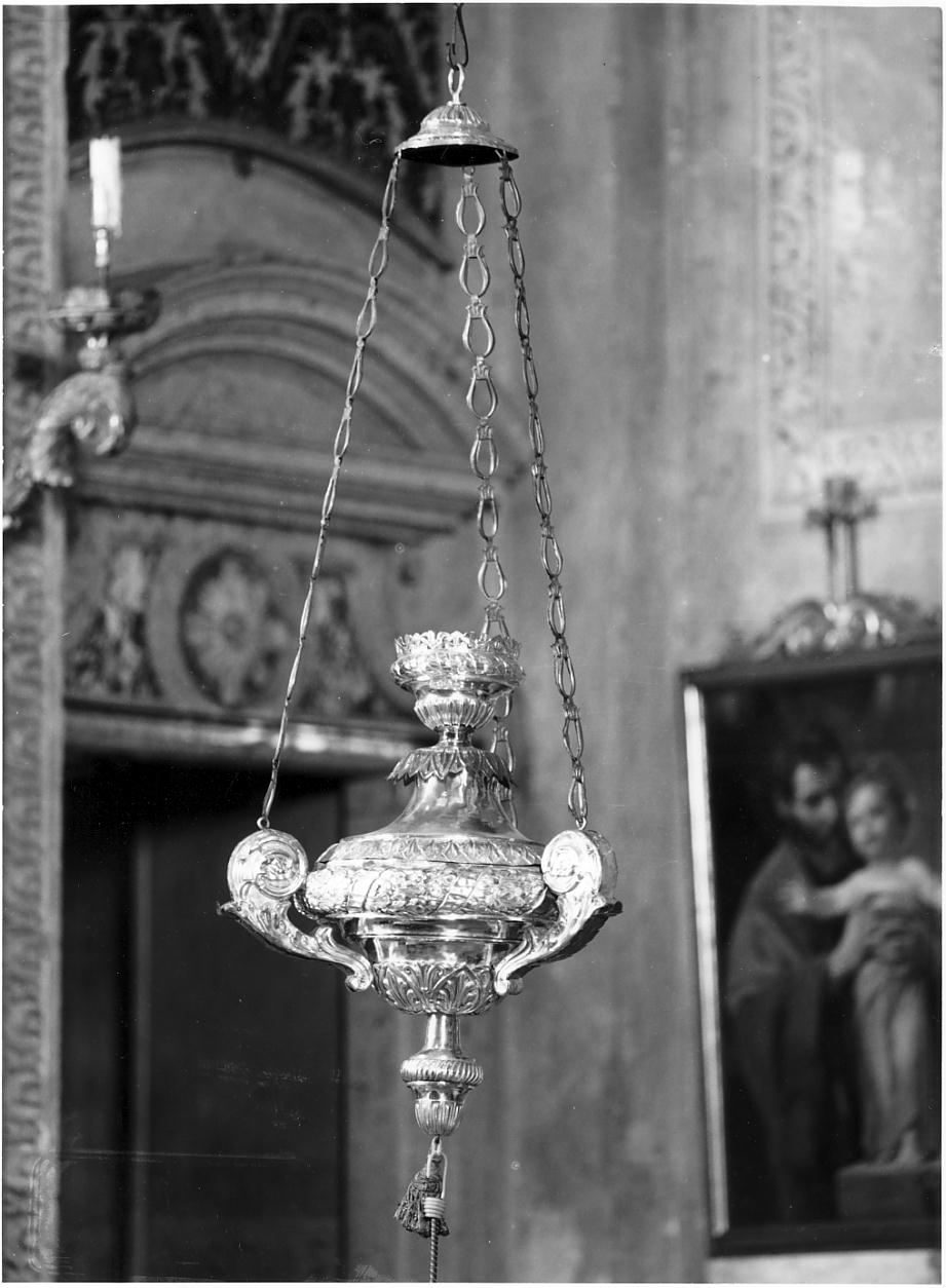 lampada pensile, serie - manifattura bresciana (primo quarto sec. XIX)