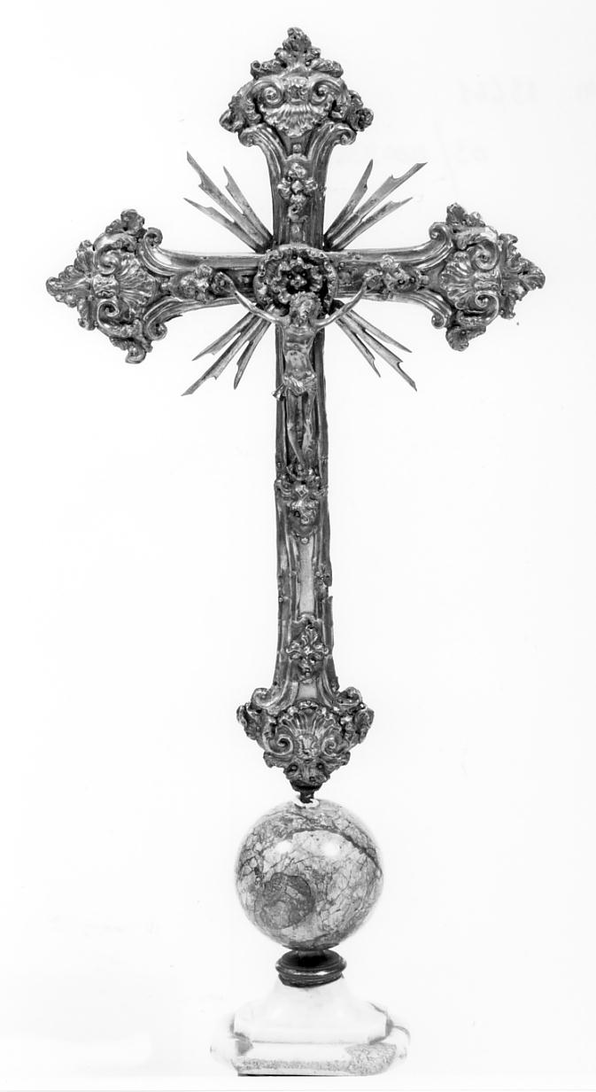 croce d'altare, opera isolata - manifattura bresciana (seconda metà sec. XVIII)