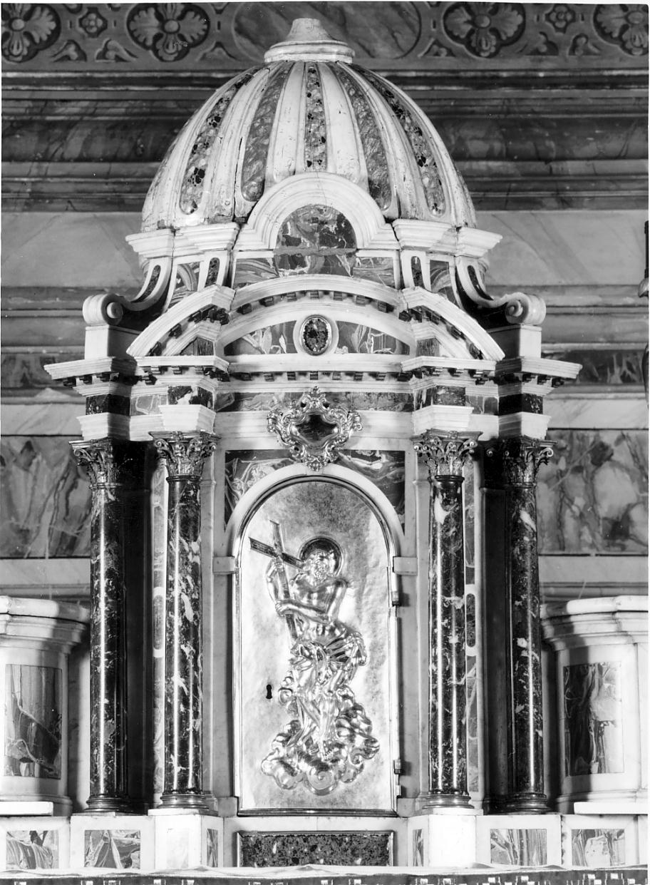 tabernacolo - a frontale architettonico, elemento d'insieme - manifattura bresciana (seconda metà sec. XVIII)