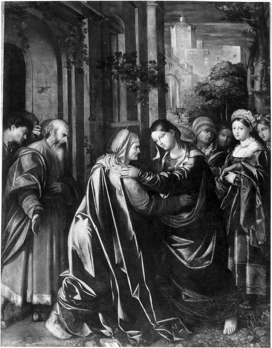 visitazione (dipinto, elemento d'insieme) di Piazza Callisto detto Callisto da Lodi (sec. XVI)