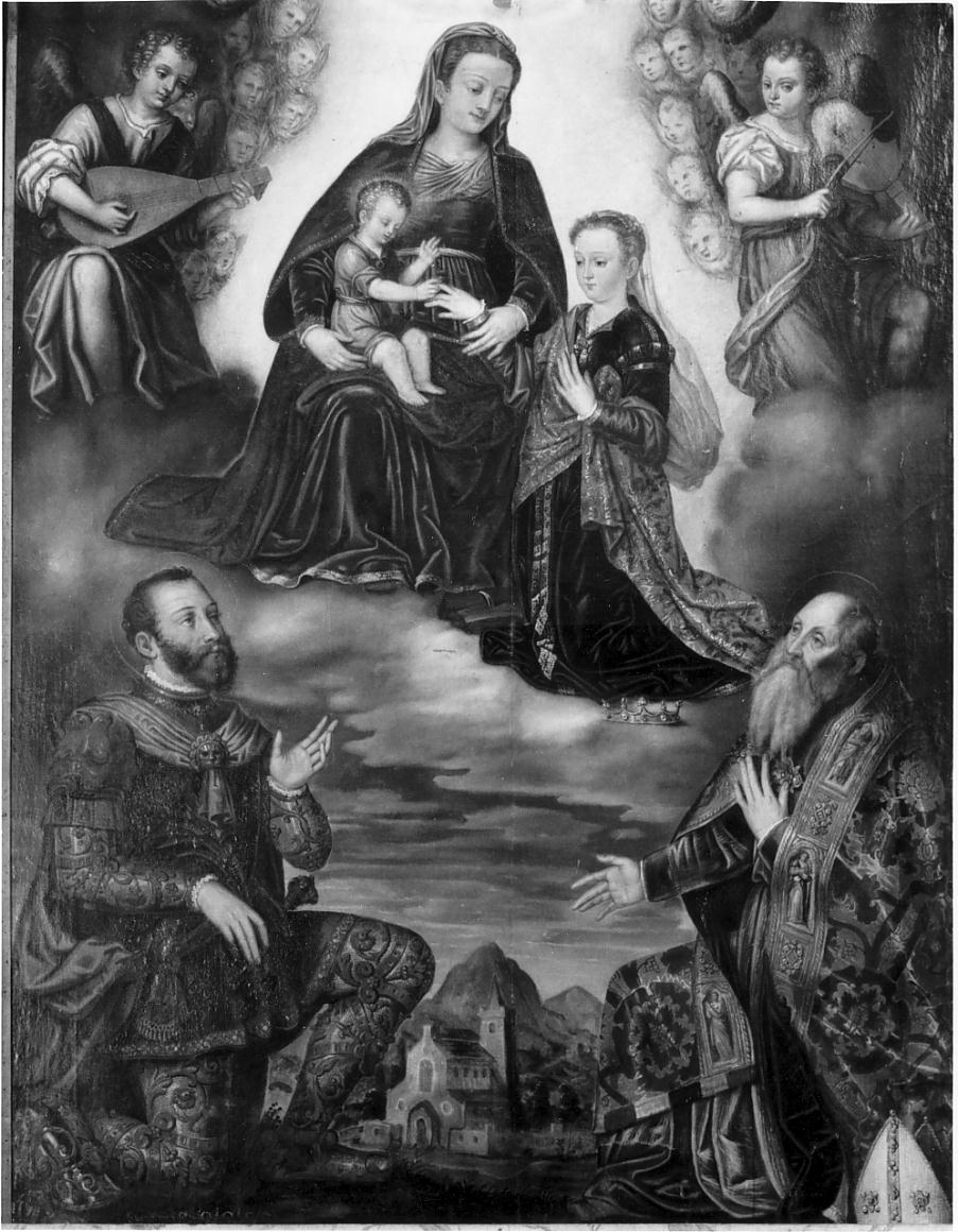 Matrimonio mistico di S. Caterina e Santi (dipinto, opera isolata) di Mombello Luca (seconda metà sec. XVI)